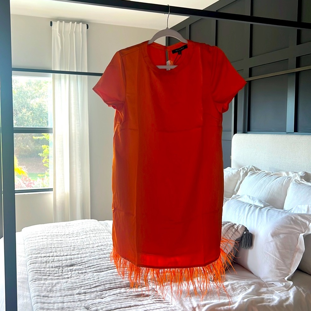 Orange cocktail dress